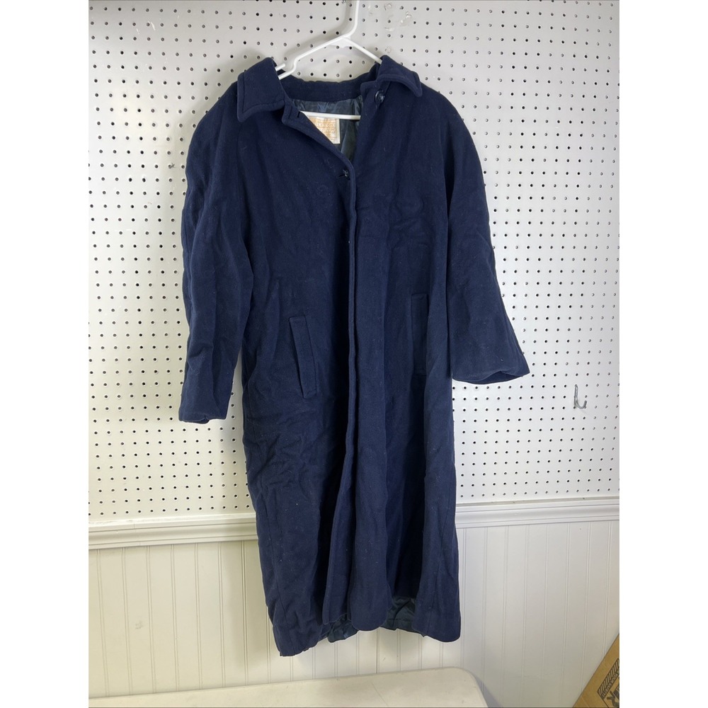 Vintage Pendleton long Blue pea coat 100% virgin wool size 14